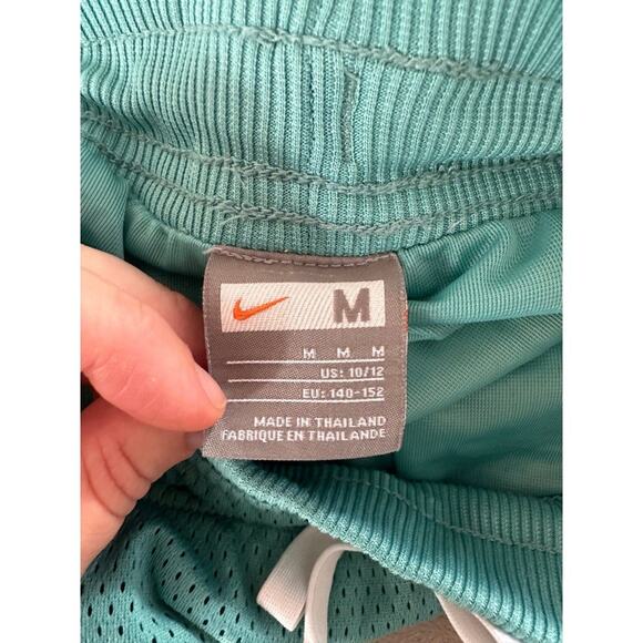 Vintage Y2K Nike Teal Mesh Sweatpants Womens XS Low Rise Button Legs - Picture 5 of 6